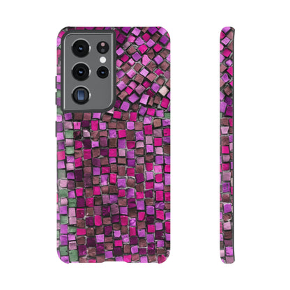 Purple Mosaic Android Case (Protective) Samsung Galaxy S21 Ultra Matte Phone Case