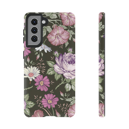 Purple Rose Vintage Flower Samsung Case (Protective) Samsung Galaxy S21 Matte Phone Case