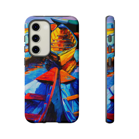 Colorful Wooden Boat Android Case (Protective) Samsung Galaxy S23 Matte Phone Case