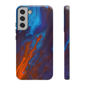 Orange Flame Ink Art Android Case (Protective) Samsung Galaxy S22 Plus Glossy Phone Case