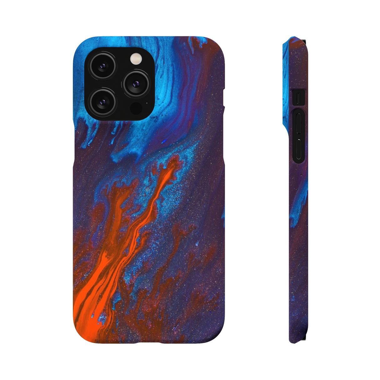 Orange Flame Ink Art iPhone Case (Slim) iPhone 14 Pro Max Matte Phone Case