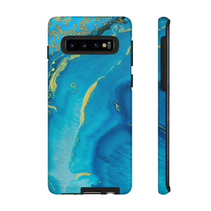 Blue Watercolor Android Case (Protective) Samsung Galaxy S10 Glossy Phone Case