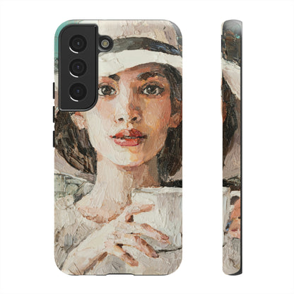 Lady White Hat Android Case (Protective) Samsung Galaxy S22 Matte Phone Case