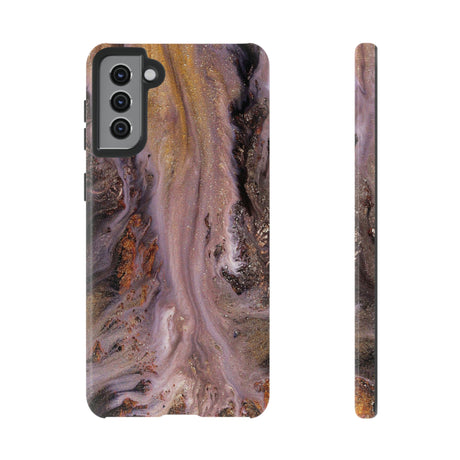 Pink Marble Ink Art Android Case (Protective) Samsung Galaxy S21 Plus Glossy Phone Case