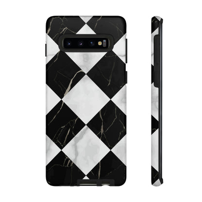 Check Marble Android Case (Protective) Samsung Galaxy S10 Matte Phone Case