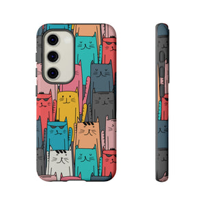 Colorful Cats Android Case (Protective) Samsung Galaxy S23 Glossy Phone Case