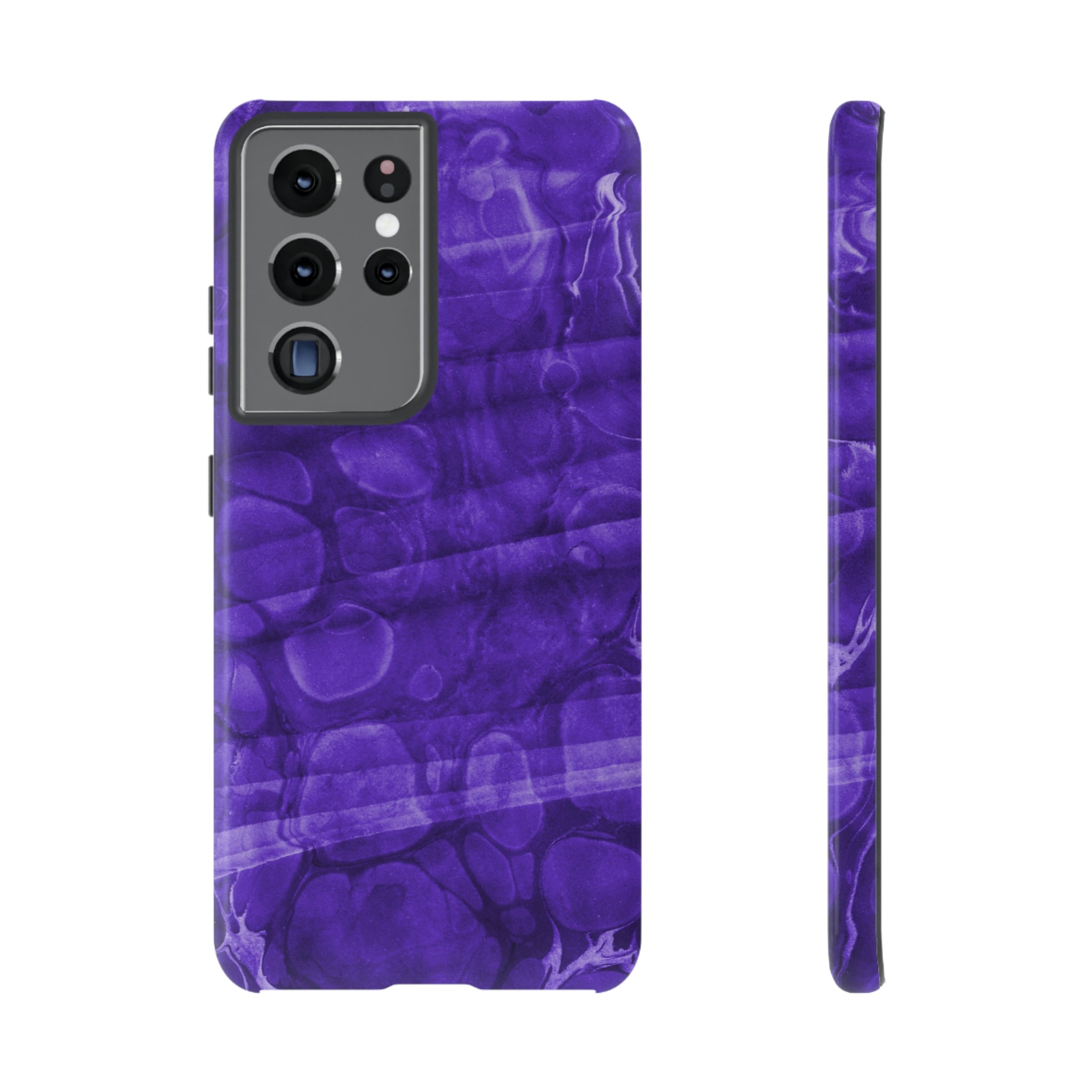 Purple Ebru Art Android Case (Protective) Samsung Galaxy S21 Ultra Glossy Phone Case