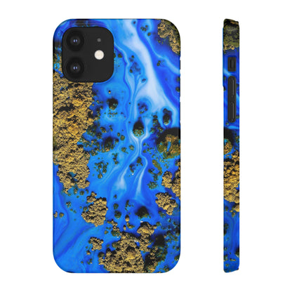 Blue River Ink Art iPhone Case (Slim) iPhone 12 Glossy Phone Case