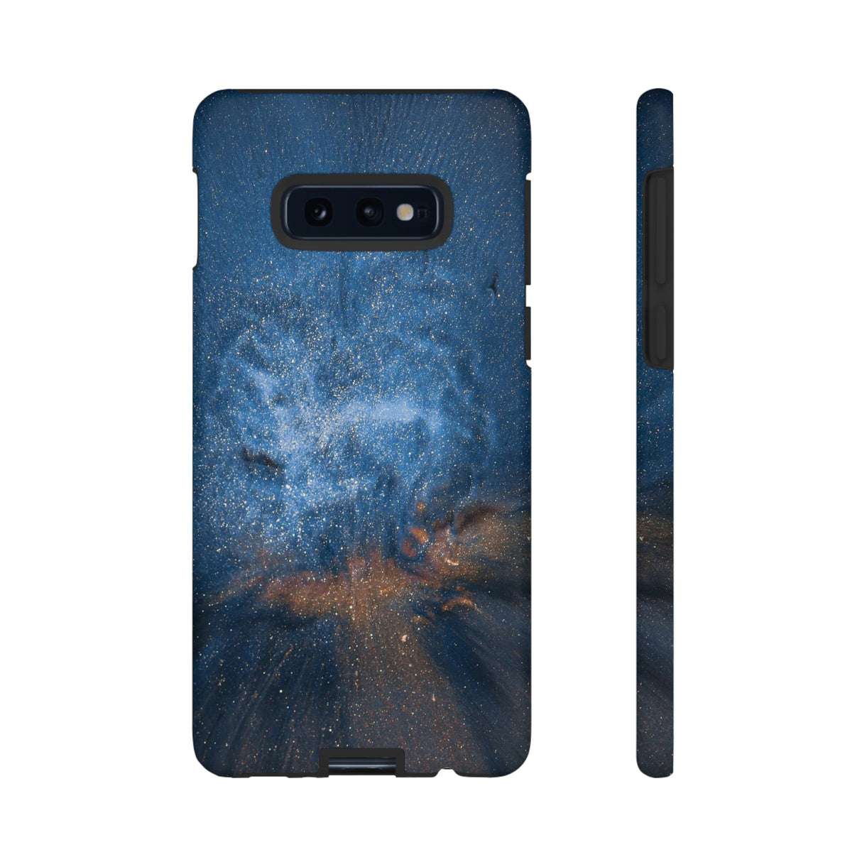 Blue Stardust Ink Art Android Case (Protective) Samsung Galaxy S10E Matte Phone Case