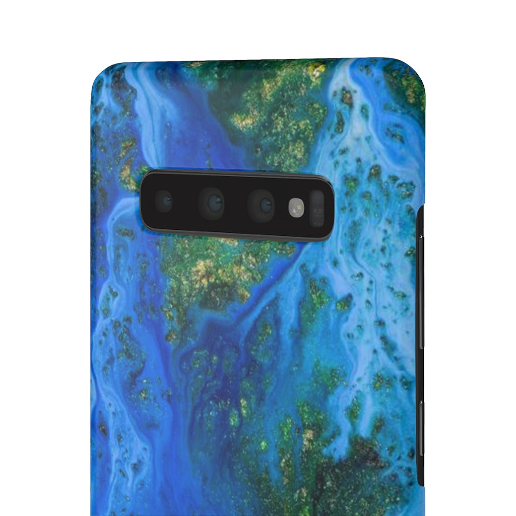 Blue Globe Ink Art Android Case (Slim) Phone Case