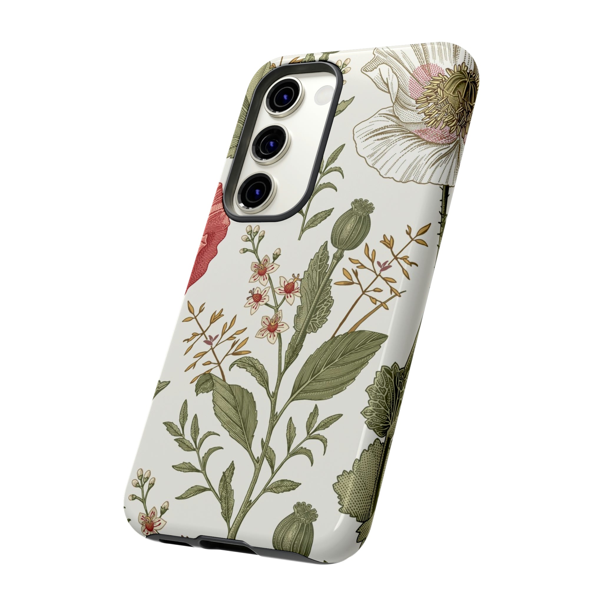 Poppy Vintage Flower Samsung Case (Protective) Phone Case