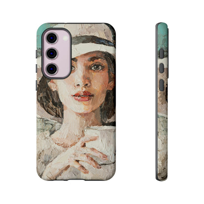 Lady White Hat Android Case (Protective) Samsung Galaxy S23 Plus Matte Phone Case