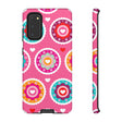 Retro Pink Red Flower Samsung Case (Protective) Samsung Galaxy S20 Glossy Phone Case