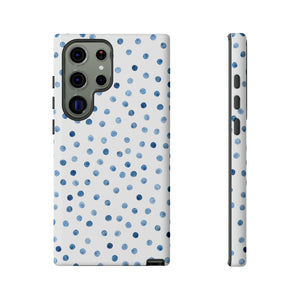 Blue Dots Pattern Android Case (Protective) Samsung Galaxy S23 Ultra Matte Phone Case