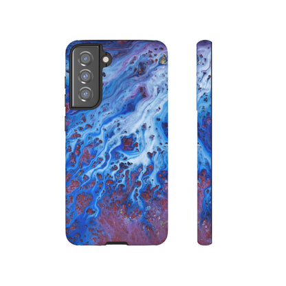 Ice Blue River Ink Art Android Case (Protective) Samsung Galaxy S21 FE Matte Phone Case