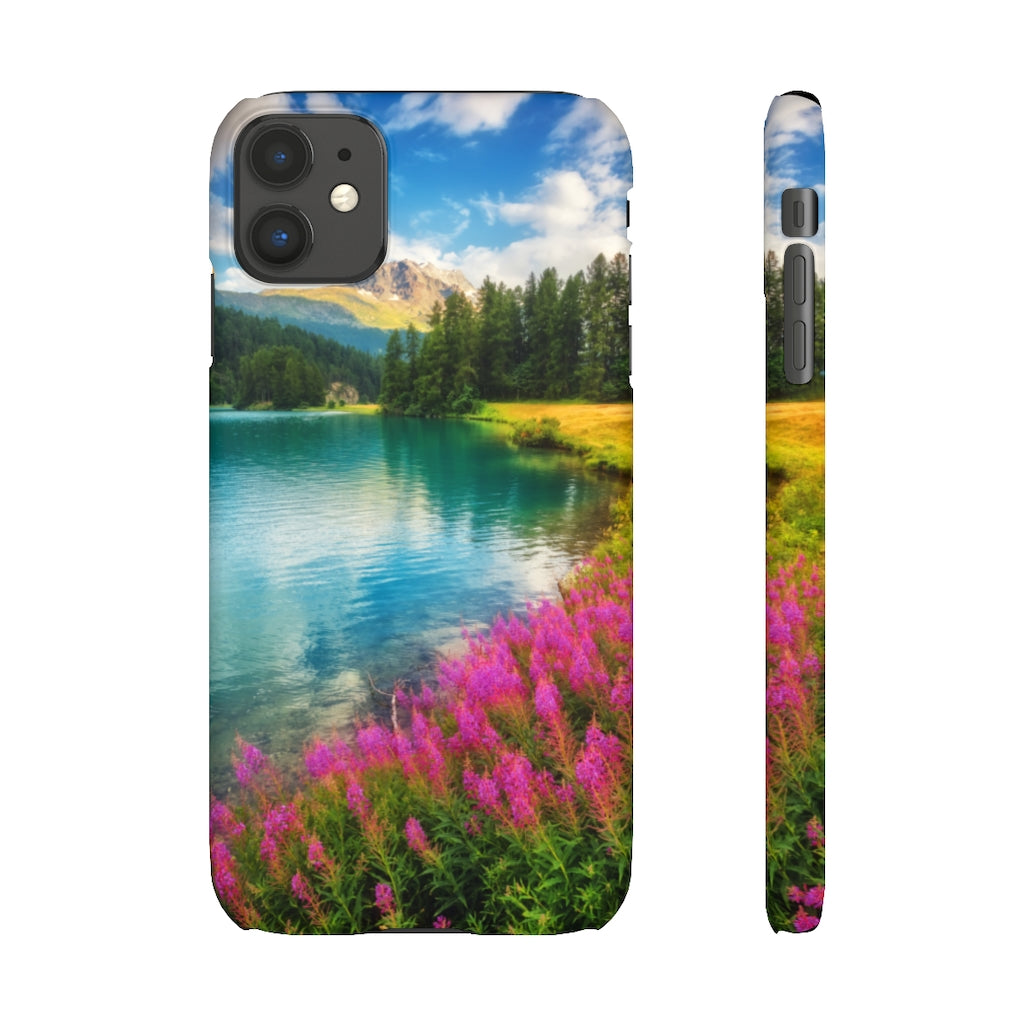 Fantastic Azure Alpine Lake Samsung/iPhone (Slim) Phone Case