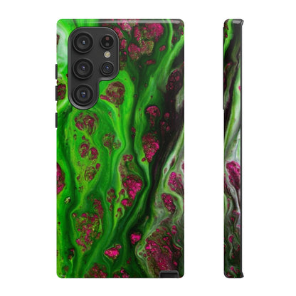 Toxic Green Ink Art Android Case (Protective) Samsung Galaxy S22 Ultra Glossy Phone Case