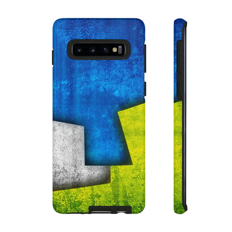 Blue Abstract Art Android Case (Protective) Samsung Galaxy S10 Glossy Phone Case