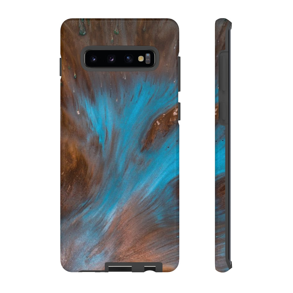 Blue Lagoon Ink Art Android Case (Protective) Samsung Galaxy S10 Plus Glossy Phone Case