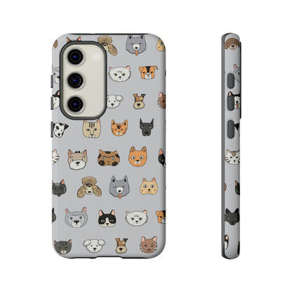 Cats n Dogs Pattern Android Case (Protective) Samsung Galaxy S23 Matte Phone Case