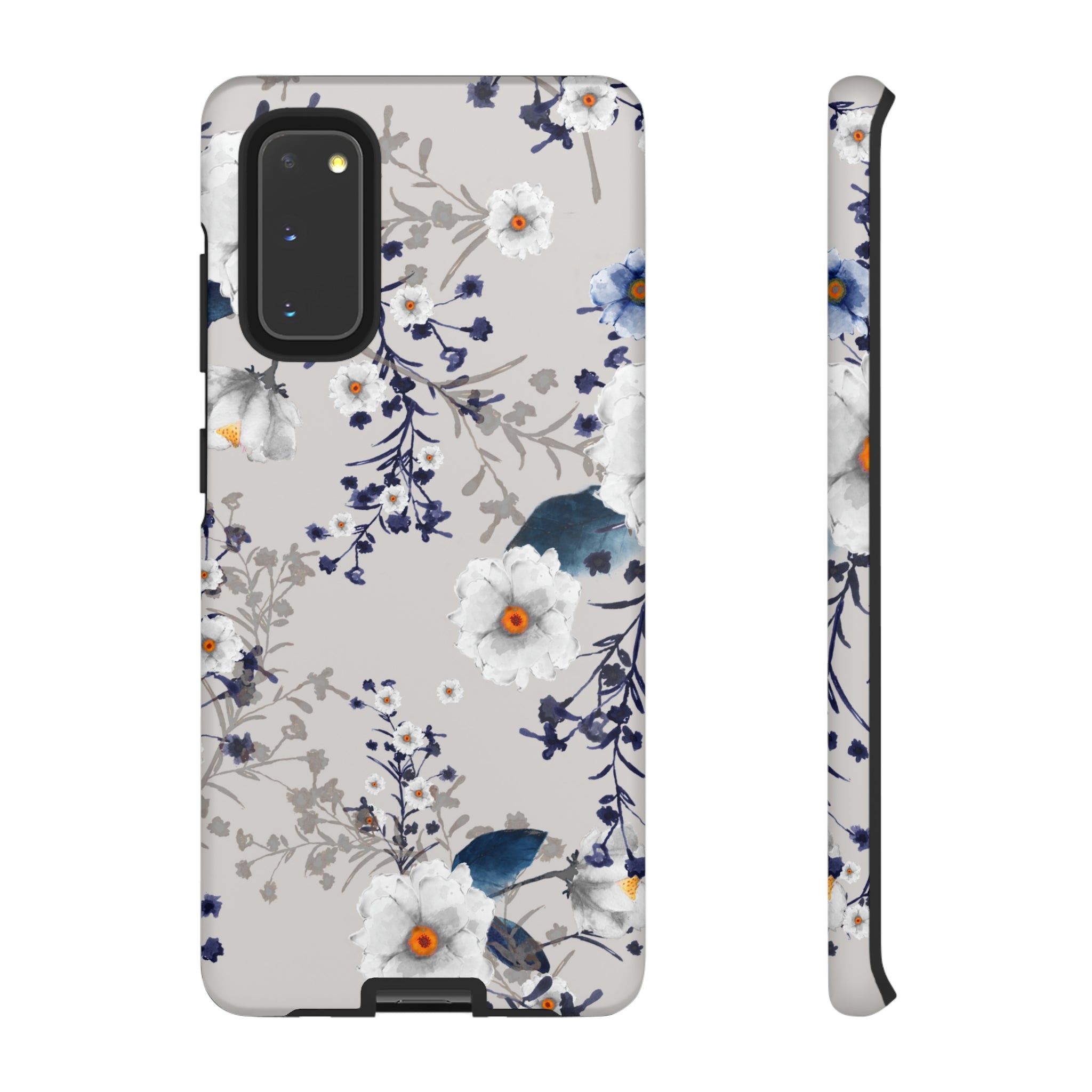 Blue Summerflowers Android Case (Protective) Samsung Galaxy S20 Matte Phone Case