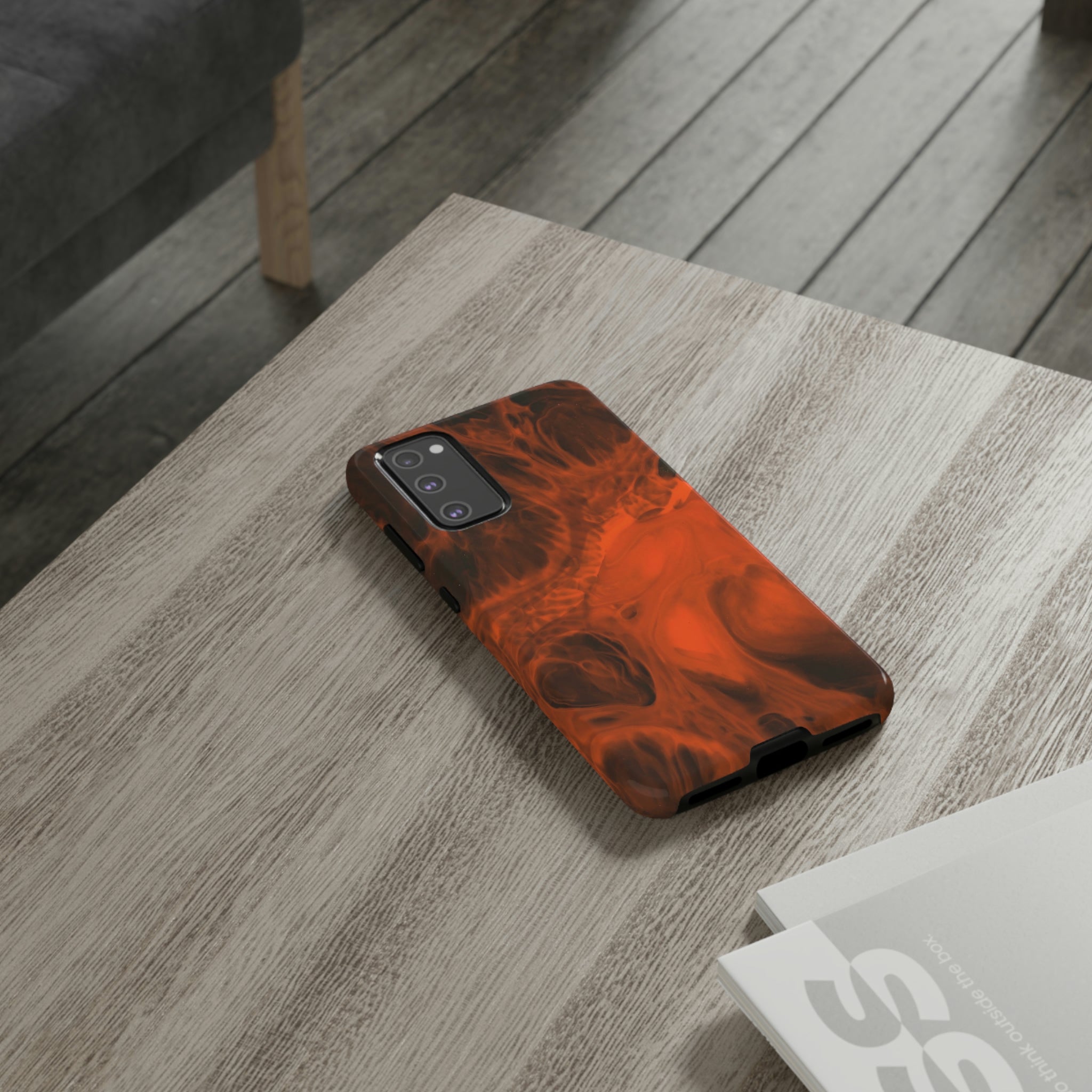 Red Flame Ink Art Android Case (Protective) Phone Case