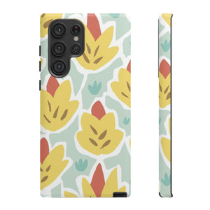 Summer Yellow Happy Flower Samsung Case (Protective) Samsung Galaxy S22 Ultra Matte Phone Case