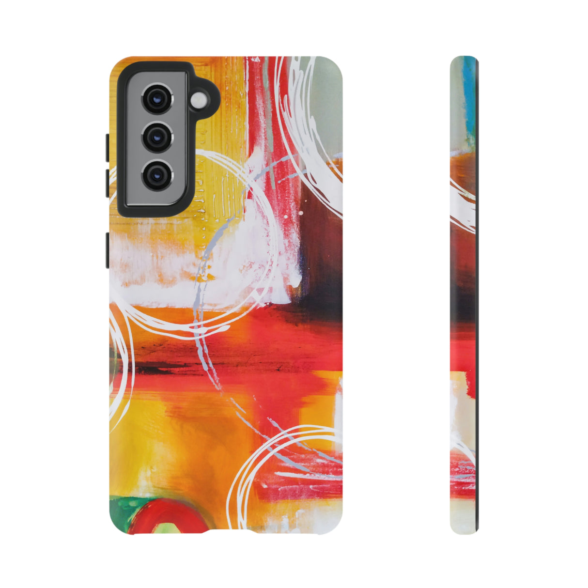 Abstract Yellow Android Case (Protective) Samsung Galaxy S21 Matte Phone Case