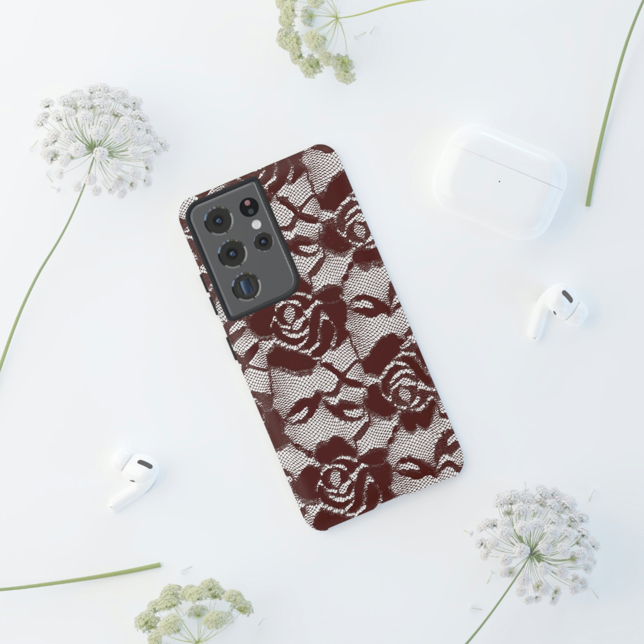 Red Rose Lace Gothic Flower Samsung Case (Protective) Phone Case