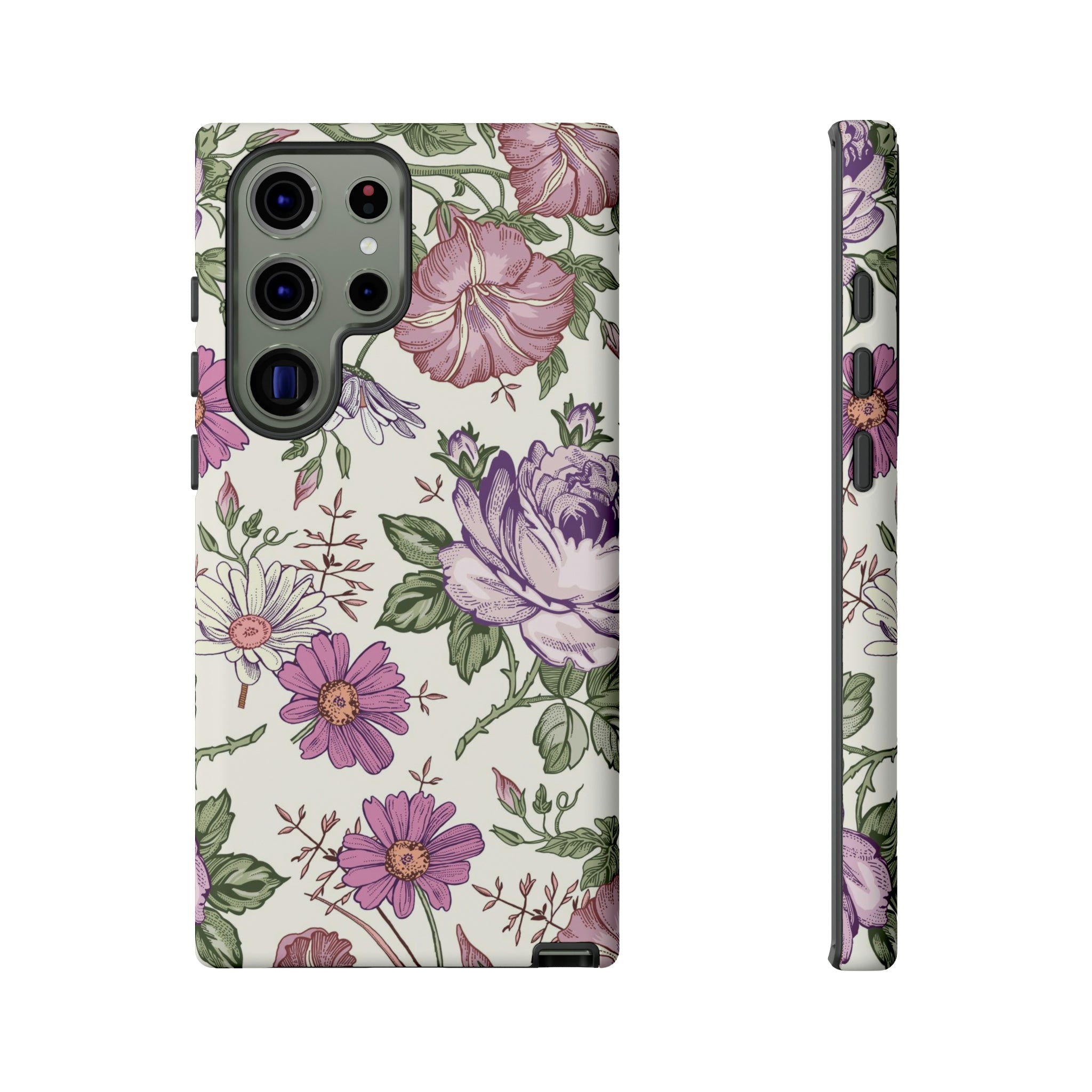 Pastel Vintage Flower Samsung Case (Protective) Samsung Galaxy S23 Ultra Matte Phone Case