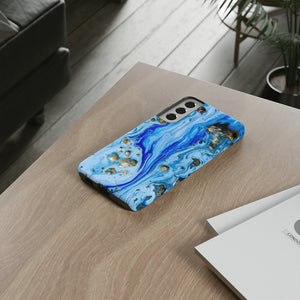 Blue Ice Ink Art Android Case (Protective) Phone Case