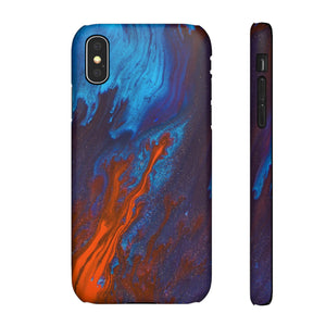 Orange Flame Ink Art iPhone Case (Slim) iPhone X Matte Phone Case