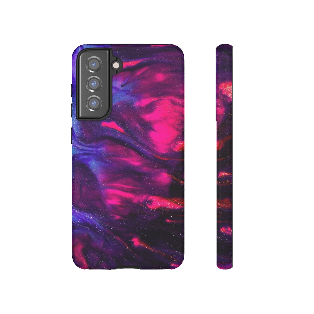 Deep Purple Ink Art Android Case (Protective) Samsung S21 FE Matte Phone Case