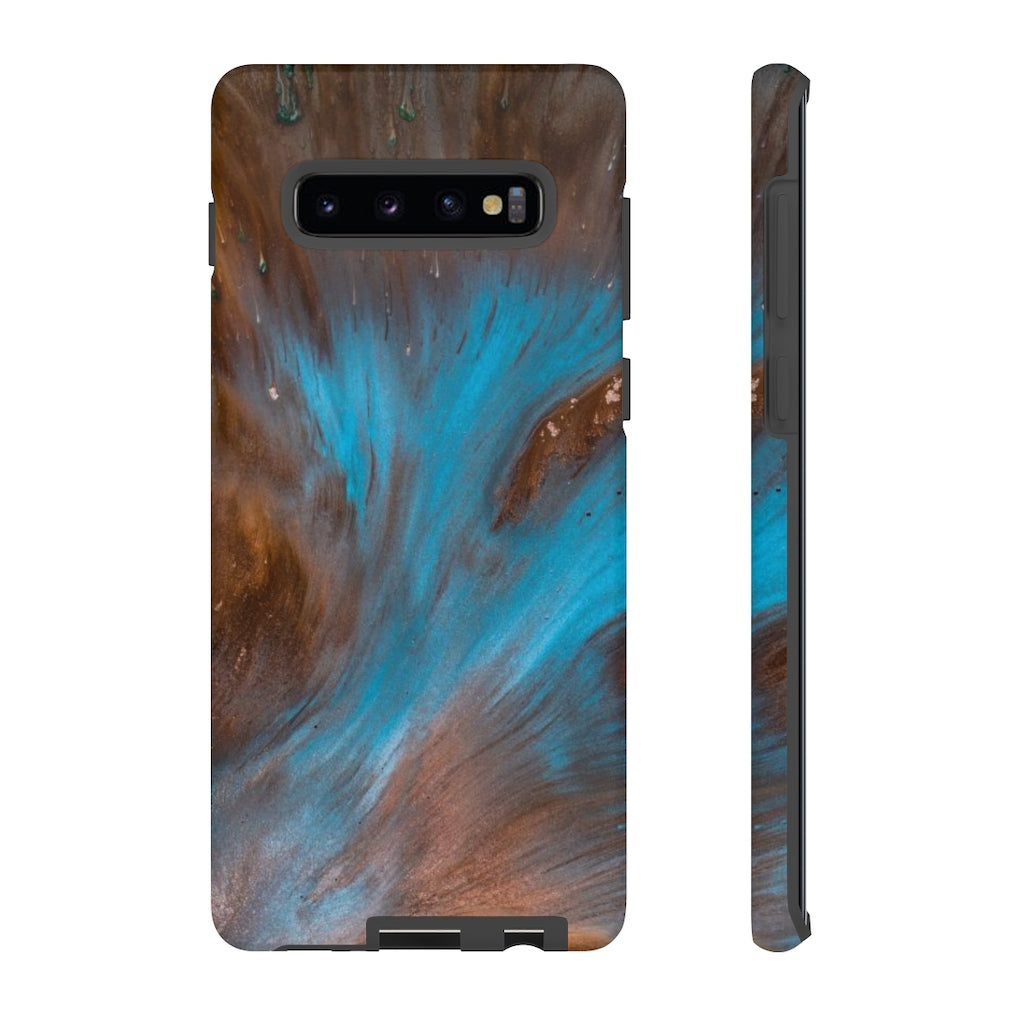 Blue Lagoon Ink Art Android Case (Protective) Samsung Galaxy S10 Plus Matte Phone Case