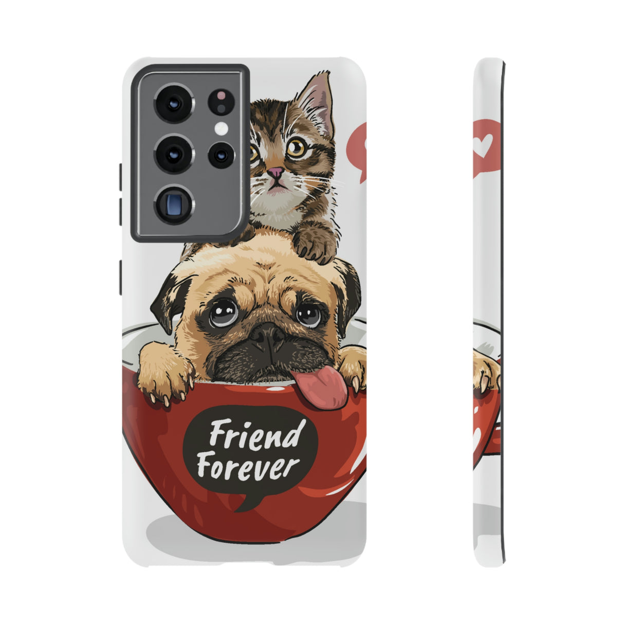 Pug n Kitten Android Case (Protective) Samsung Galaxy S21 Ultra Matte Phone Case