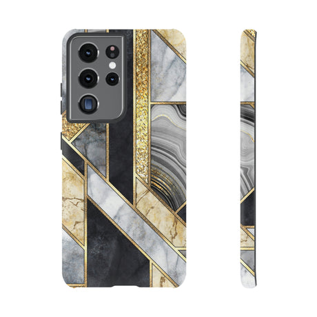 Gold Art Deco Android Case (Protective) Samsung Galaxy S21 Ultra Matte Phone Case