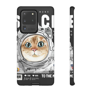 Space Cute Cat Android Case (Protective) Samsung Galaxy S20 Ultra Glossy Phone Case