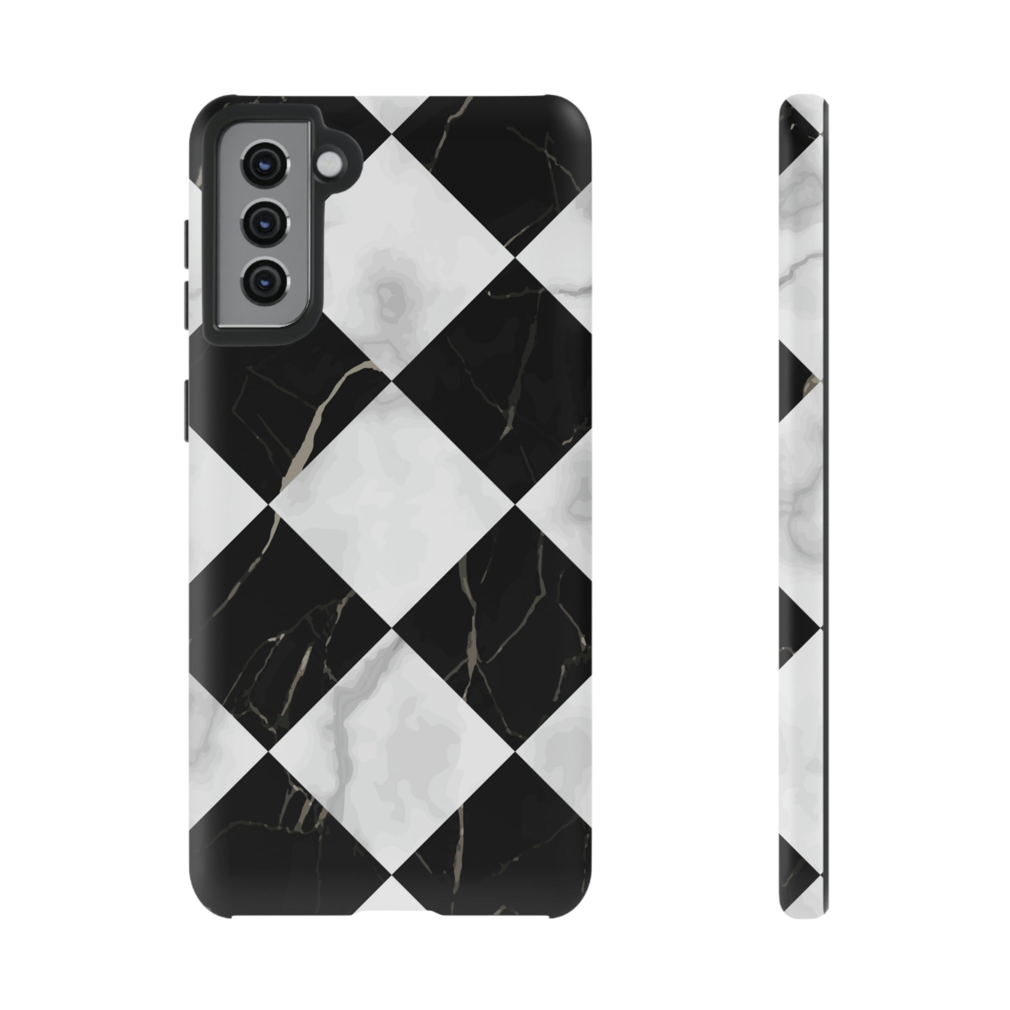 Check Marble Android Case (Protective) Samsung Galaxy S21 Plus Matte Phone Case