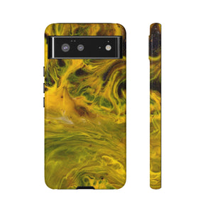 Liquid Yellow Ink Art Android Case (Protective) Google Pixel 6 Glossy Phone Case