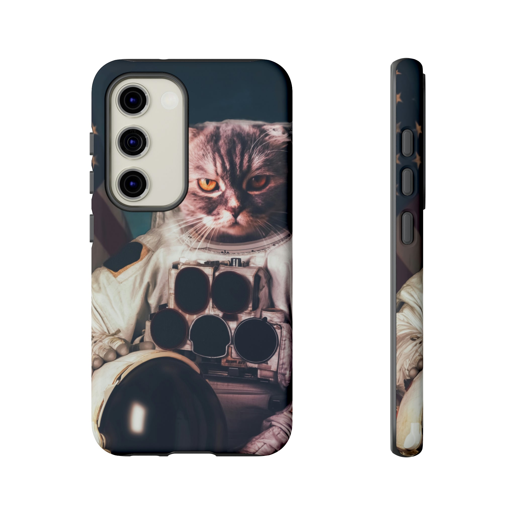 Cat Astronaut Android Case (Protective) Samsung Galaxy S23 Matte Phone Case