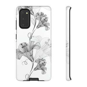 Lily Flower Monochrome Android Case (Protective) Samsung Galaxy S20 Matte Phone Case