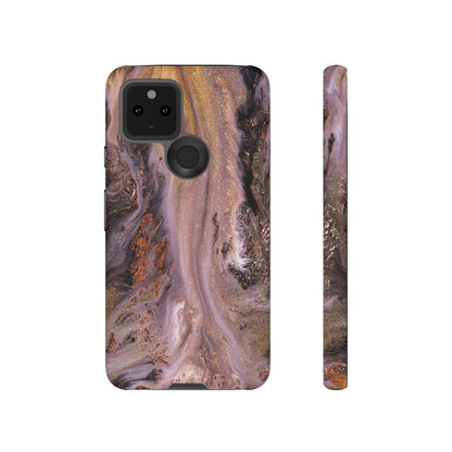 Pink Marble Ink Art Android Case (Protective) Google Pixel 5 5G Matte Phone Case