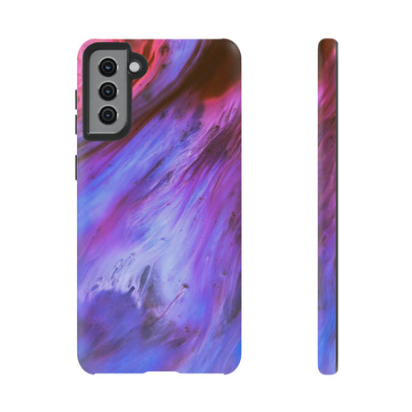 Purple Cosmos Ink Art Android Case (Protective) Samsung Galaxy S21 Plus Matte Phone Case