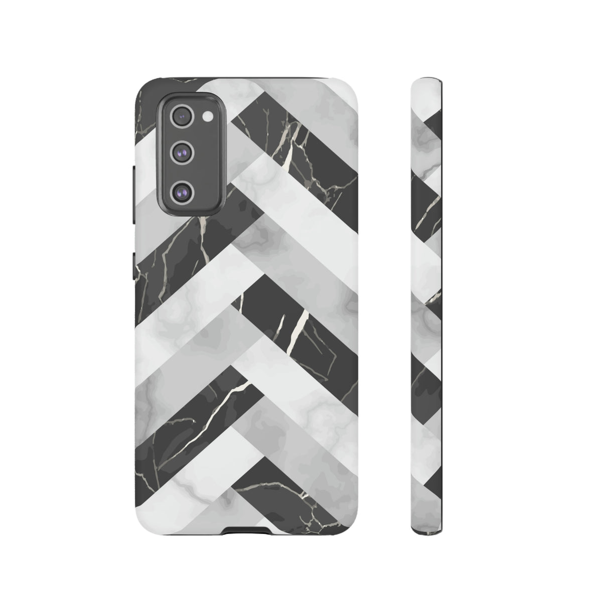 Grey Herringbone Android Case (Protective) Samsung Galaxy S20 FE Matte Phone Case