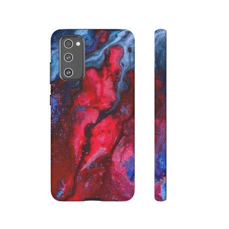 Neon Red Ink Art Android Case (Protective) Samsung S20 FE Matte Phone Case