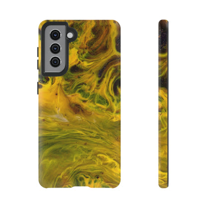 Liquid Yellow Ink Art Android Case (Protective) Samsung Galaxy S21 Matte Phone Case