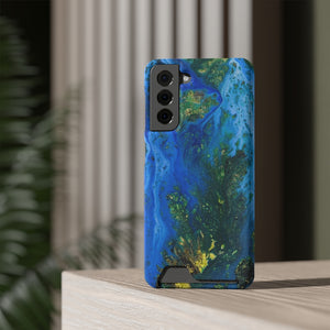 Blue Globe Ink Art Android Case (Card) Phone Case