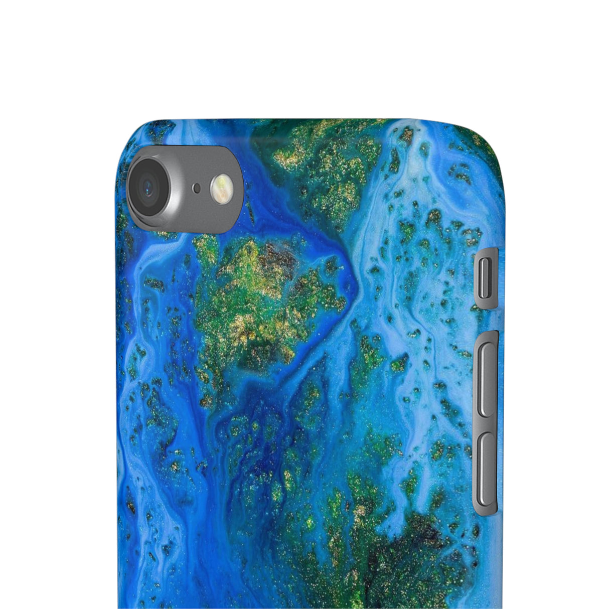 Blue Globe Ink Art iPhone Case (Slim) Phone Case