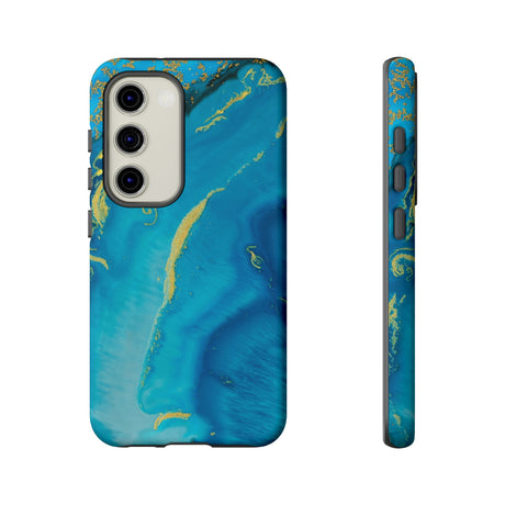 Blue Watercolor Android Case (Protective) Samsung Galaxy S23 Matte Phone Case