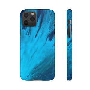 Light Blue Ink Art iPhone Case (Slim) iPhone 11 Pro Glossy Phone Case